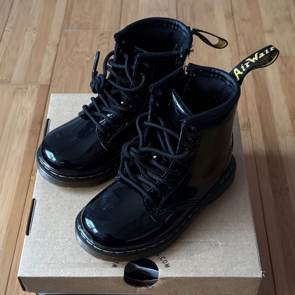 Dr. Martens Black Patent Boots - Kinds